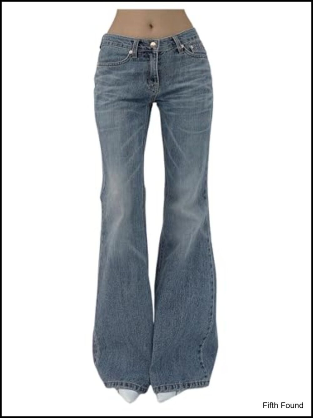 Women's Low Rise Flare Leg Denim Jeans Bell Bottom Pants Casual